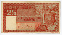 Netherlands 25 Gulden 1949
P# 84; N# 210805; #6CP083007; VF