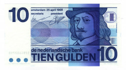 Netherlands 10 Gulden 1968
P# 91B; N# 201570; # 3784682718; UNC