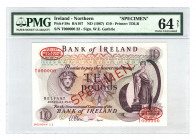 Northern Ireland 10 Pounds 1967 PMG 64 Specimen
P# 58s; # T 000000; UNC