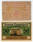 Poland Bismarckhütte/Chorzów Lot of 2 Notgelds 1920 -1921
Tieste : 0695.10.45 & Grabowski / Mehl : 108.1; VF-AUNC