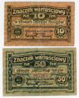 Poland Bromberg/Bydgoszcz Lot of 2 Notgelds 1920
VF-VF+
