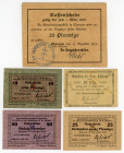 Poland Chorzów Lot of 5 Rare Notgelds 1916 - 1917
VF-AUNC