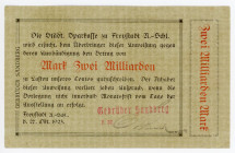 Poland Freystadt/Kożuchów 2000000000 Mark 1923 Notgeld
VF-XF