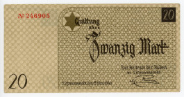 Poland Lodz Ghetto 20 Mark 1940
PO# 565a; N# 223779; without Watermark; AUNC