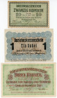 Poland Posen 20 Kopeks & 1 - 3 Roubles 1916
P# R120; P# R122; P# R123; VF