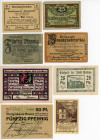 Poland Lot of 8 Notgelds 1918 - 1921
VF-UNC