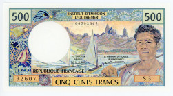 French Polynesia 500 Francs 1985 (ND)
P# 25d; N# 214052; # 92607 S.3; UNC