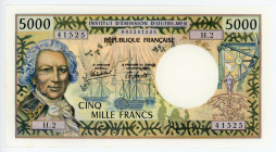 New Caledonia 5000 Francs 1982 - 1984 (ND)
P# 28c; N# 220891; # H.2 41525; UNC