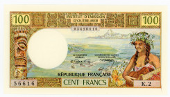 New Caledonia 100 Francs 1971 (ND)
P# 63b; N# 215682; # 03456616; UNC
