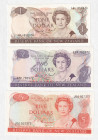 New Zealand 1 - 2 - 5 Dollars 1981
P# 169-171; UNC