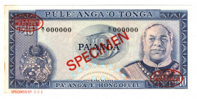 Tonga 10 Pa'anga 1973 Specimen
P# 22s; # 000000; AUNC