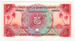 Western Samoa 1 Pound 1963 Specimen Trial Color
P# 14s; N# 215577; # 000000; Rose color, but issue note is blue; UNC