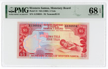 Western Samoa 5 Tala 1980 (ND) PMG 68 EPQ
P# 21; N# 216159; #A136834; UNC
