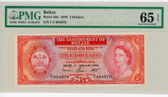 Belize 5 Dollars 1976 PMG 65 EPQ
P# 35b; N# 276187; # CI 684070