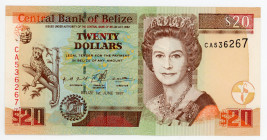 Belize 20 Dollars 1997
P# 63a, P# 69, B# 321, B# 327; N# 218667; # CA536267; UNC