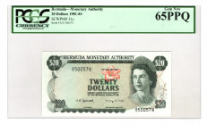 Bermuda 20 Dollars 1981 PCGS 65 PPQ
P# 21c; N# 275712; # 500574; UNC