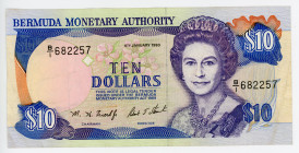 Bermuda 10 Dollars 1993
P# 42a; N# 239447; #B/1 682257; VF