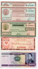 Bolivia Lot of 5 Notes 1984 - 1987
Various Dates & Denominations; UNC