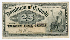 Canada 25 Cents 1900
P# 9b; N# 205222; F+