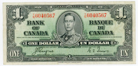 Canada 1 Dollar 1937
P# 58e; N# 201723; # T/N 6040567; VF