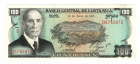 Costa Rica 100 Colones 1974
P# 240a; N# 219373; # D5742872; UNC