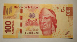 Mexico 100 Pesos 2009
P# 124e; N# 210952; # A 0888028; Serie E; "Nezahualcóyotl"; UNC
