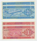 Netherlands Antilles 2 x 1 & 2 x 2 1/2 Gulden 1970
P# 20a; 21a; N# 207807; N# 206272; Set 4 Pcs; UNC