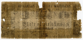 United States Arkansas Treasury Warrant 1 Dollar 186X Civil War
G