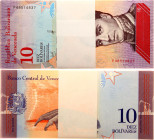 Venezuela Bundle With 100 Banknotes 10 Bolivares 2018
P# 103; N# 208165; UNC