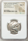DANUBE REGION. Balkan Tribes. Imitating Alexander III the Great. Ca. 3rd century BC or later. AR tetradrachm (25mm, 2h). NGC Choice Fine. Celtic issue...
