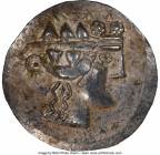 DANUBE REGION. Imitating Thasos. Ca. 2nd-1st centuries BC. AR tetradrachm (33mm, 16.29 gm, 1h). NGC AU 5/5 - 4/5. Head of Dionysus right, crowned with...