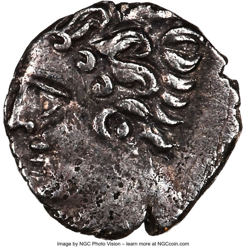 GAUL. Massalia. Ca. 1st century BC. AR obol (9mm, 6h). NGC VF. Ca. 100-50 BC. Ba...