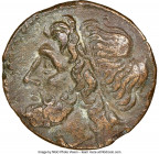 SICILY. Syracuse. Hieron II (ca. 275-215 BC). AE litra (19mm, 11h). NGC XF. Head of Poseidon left, wearing taenia / ΙΕΡΩ-ΝΟΣ / Θ-Φ, trident head, dolp...