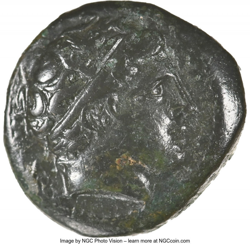 MACEDONIAN KINGDOM. Philip II (359-336 BC). AE unit (19mm, 9h). NGC VF. Uncertai...
