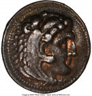 MACEDONIAN KINGDOM. Alexander III the Great (336-323 BC). AR tetradrachm (30mm, 17.02 gm, 11h). NGC Choice VF 5/5 - 2/5, edge bend, scuff. Lifetime is...