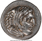MACEDONIAN KINGDOM. Alexander III the Great (336-323 BC). AR drachm (17mm, 4.26 gm, 12h). NGC Choice AU 5/5 - 4/5. Sardes, ca. 334-323 BC. Head of Her...