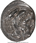 MACEDONIAN KINGDOM. Alexander III the Great (336-323 BC). AR drachm (18mm, 4.28 gm, 1h). NGC Choice AU 3/5 - 4/5. Late lifetime-early posthumous issue...