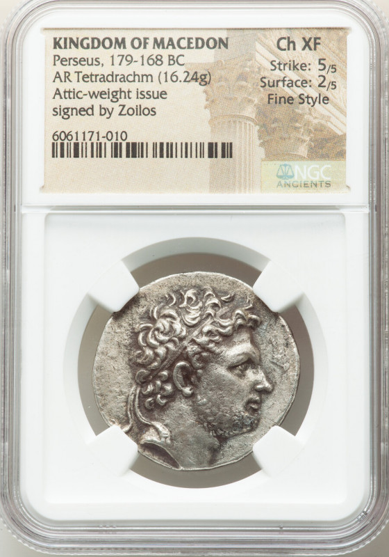 MACEDONIAN KINGDOM. Perseus (179-168 BC). AR tetradrachm (30mm, 16.24 gm, 11h). ...