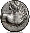 THRACE. Chersonesus. Ca. 4th century BC. AR hemidrachm. NGC Choice XF, scratches. Persic standard, ca. 480-350 BC. Forepart of lion right, head revert...