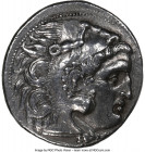THRACIAN KINGDOM. Lysimachus (305-281 BC). AR tetradrachm (28mm, 17.18 gm, 11h). NGC Choice XF 5/5 - 3/5, die shift. Posthumous issue of Colophon, 299...