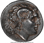 THRACIAN KINGDOM. Lysimachus (305-281 BC). AR tetradrachm (29mm, 16.84 gm, 12h). NGC Choice XF 4/5 - 3/5. Uncertain mint. Diademed head of deified Ale...
