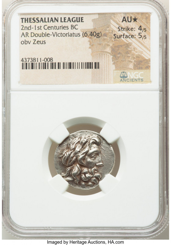 THESSALY. Thessalian League. Ca. 2nd-1st centuries BC. AR stater or double victo...
