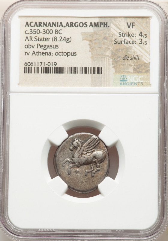 ACARNANIA. Argos Amphilocicum. Ca. 350-270 BC. AR stater (26mm, 8.24 gm, 1h). NG...