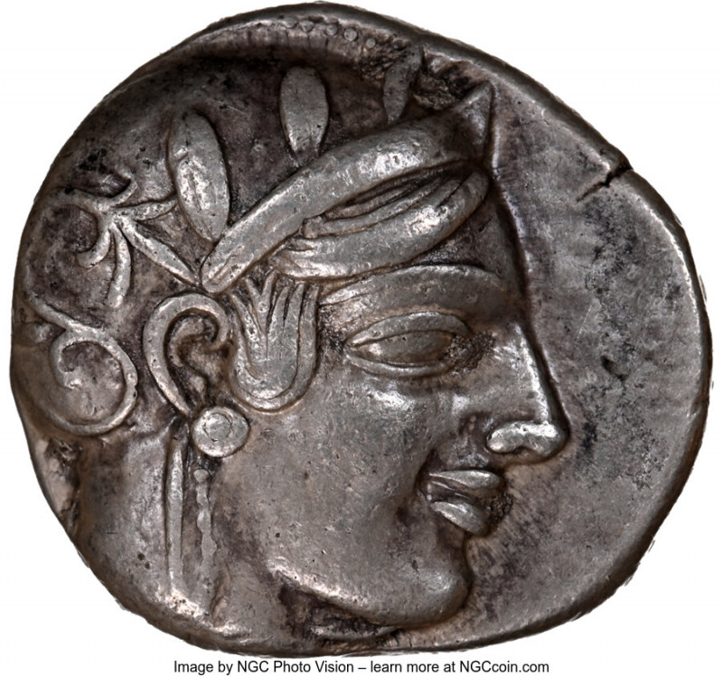ATTICA. Athens. Ca. 455-440 BC. AR tetradrachm (23mm, 17.15 gm, 5h). NGC Choice ...