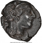 ATTICA. Athens. Ca. 440-404 BC. AR tetradrachm (25mm, 17.15 gm, 8h). NGC MS 4/5 - 4/5. Mid-mass coinage issue. Head of Athena right, wearing earring, ...