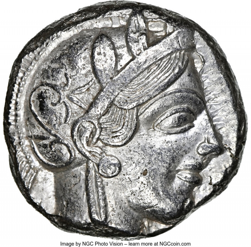 ATTICA. Athens. Ca. 440-404 BC. AR tetradrachm (22mm, 17.18 gm, 7h). NGC Choice ...
