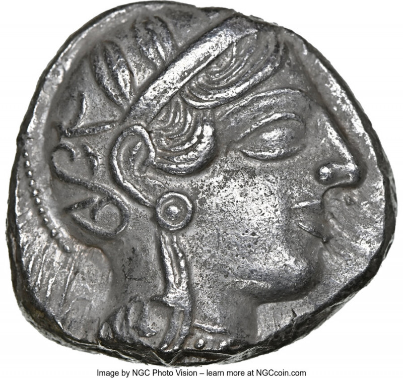 ATTICA. Athens. Ca. 440-404 BC. AR tetradrachm (24mm, 17.14 gm, 8h). NGC Choice ...