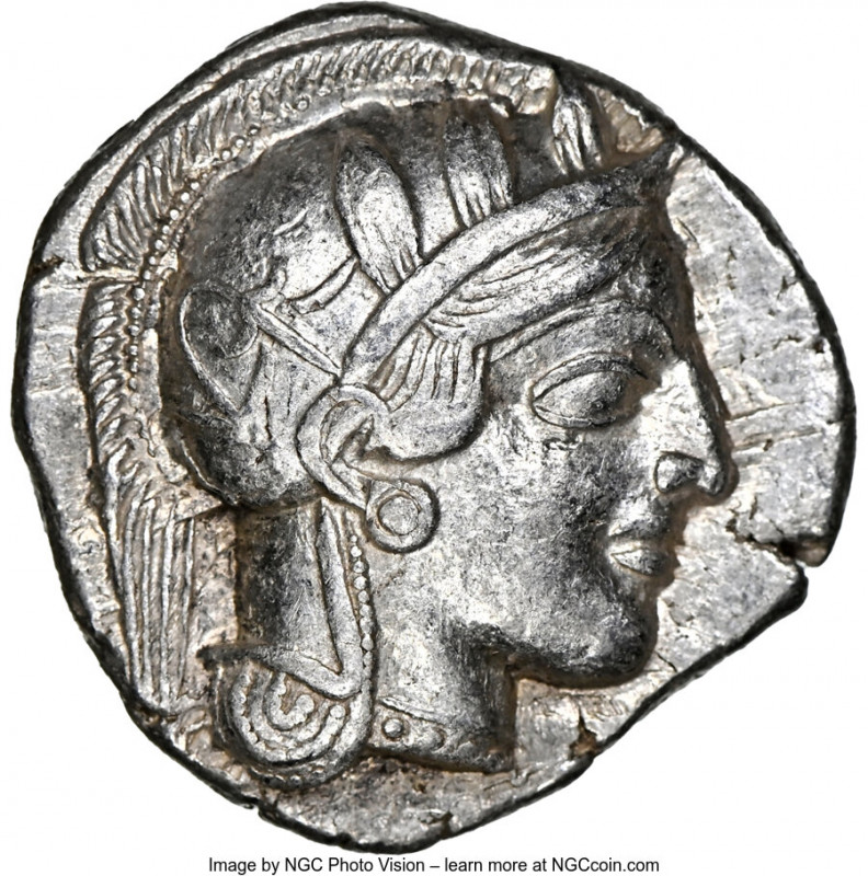ATTICA. Athens. Ca. 440-404 BC. AR tetradrachm (23mm, 17.17 gm, 4h). NGC AU 5/5 ...