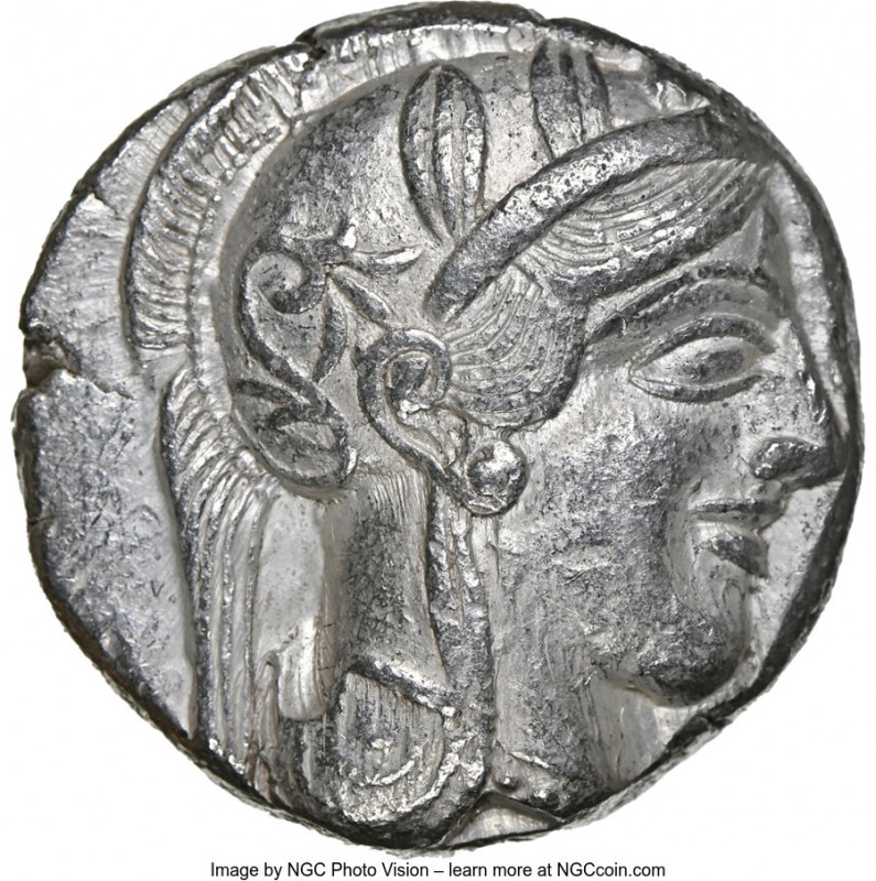 ATTICA. Athens. Ca. 440-404 BC. AR tetradrachm (23mm, 17.19 gm, 1h). NGC AU 5/5 ...
