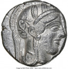 ATTICA. Athens. Ca. 440-404 BC. AR tetradrachm (23mm, 17.19 gm, 1h). NGC AU 5/5 - 4/5. Mid-mass coinage issue. Head of Athena right, wearing earring, ...